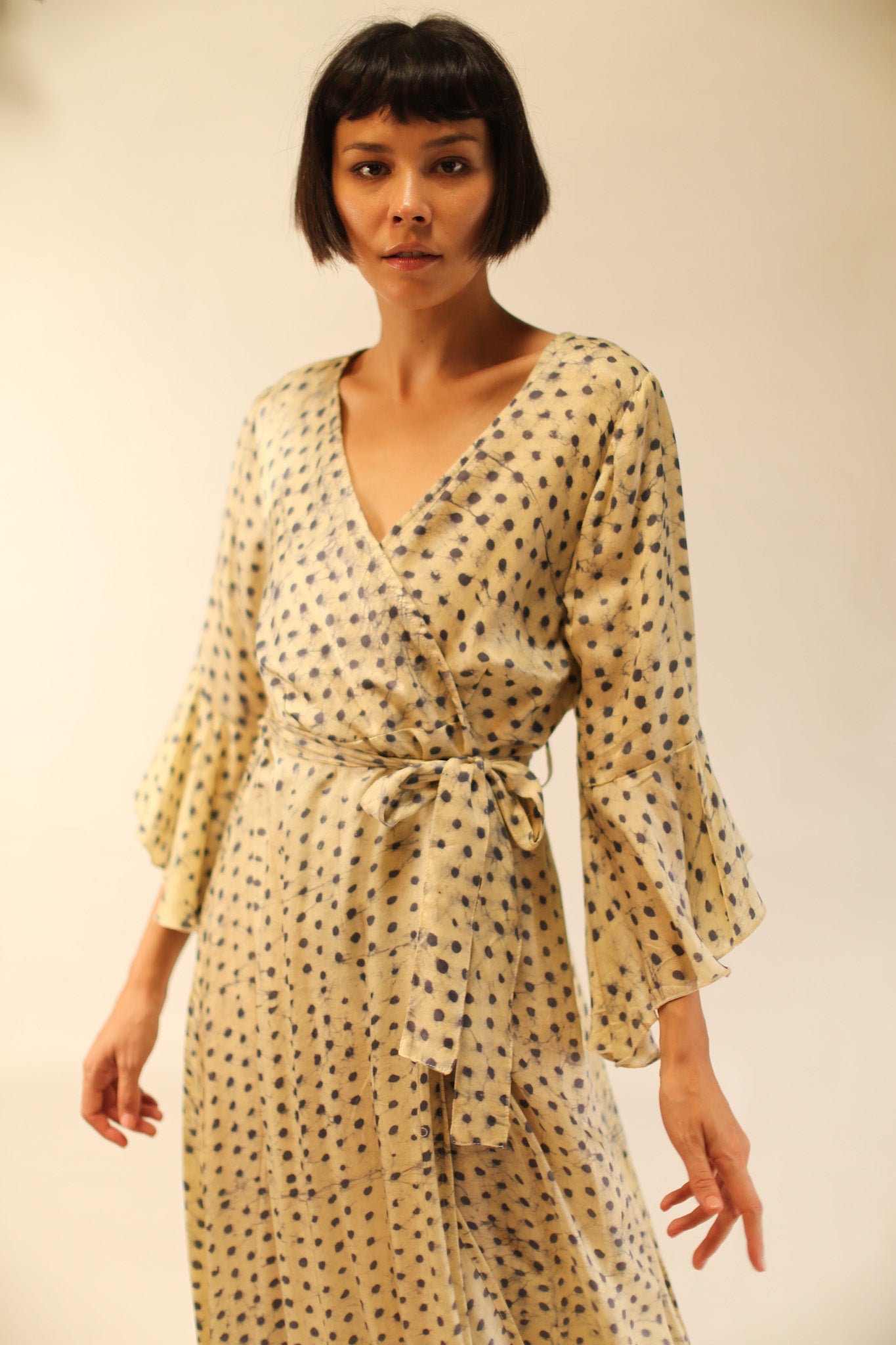 WRAP SILK DRESS KIMONO DAGMARA - MOMO STUDIO BERLIN - Berlin Concept Store - sustainable & ethical fashion