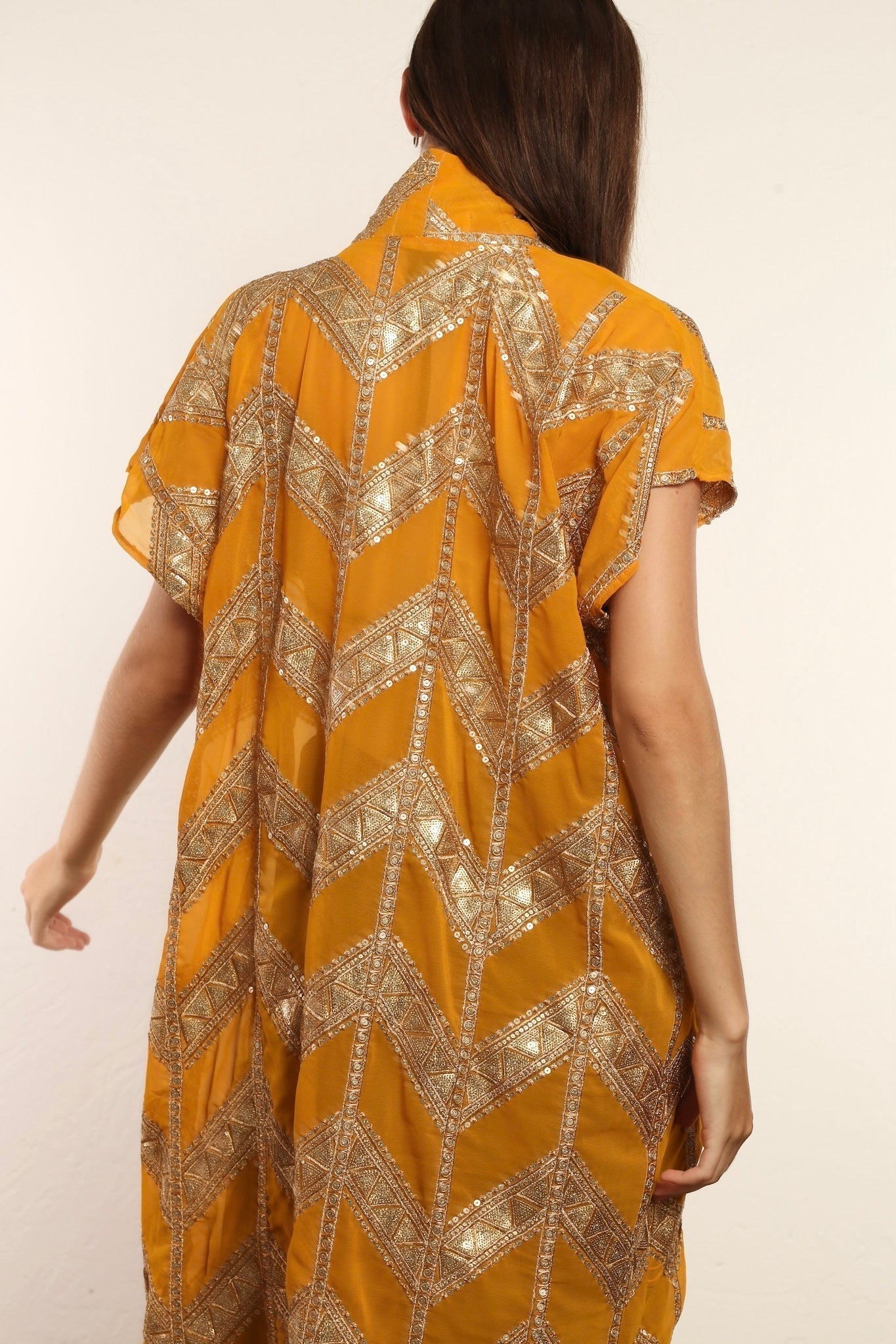 YELLOW GOLDEN SILK KIMONO UTE - MOMO STUDIO BERLIN - Berlin Concept Store - sustainable & ethical fashion