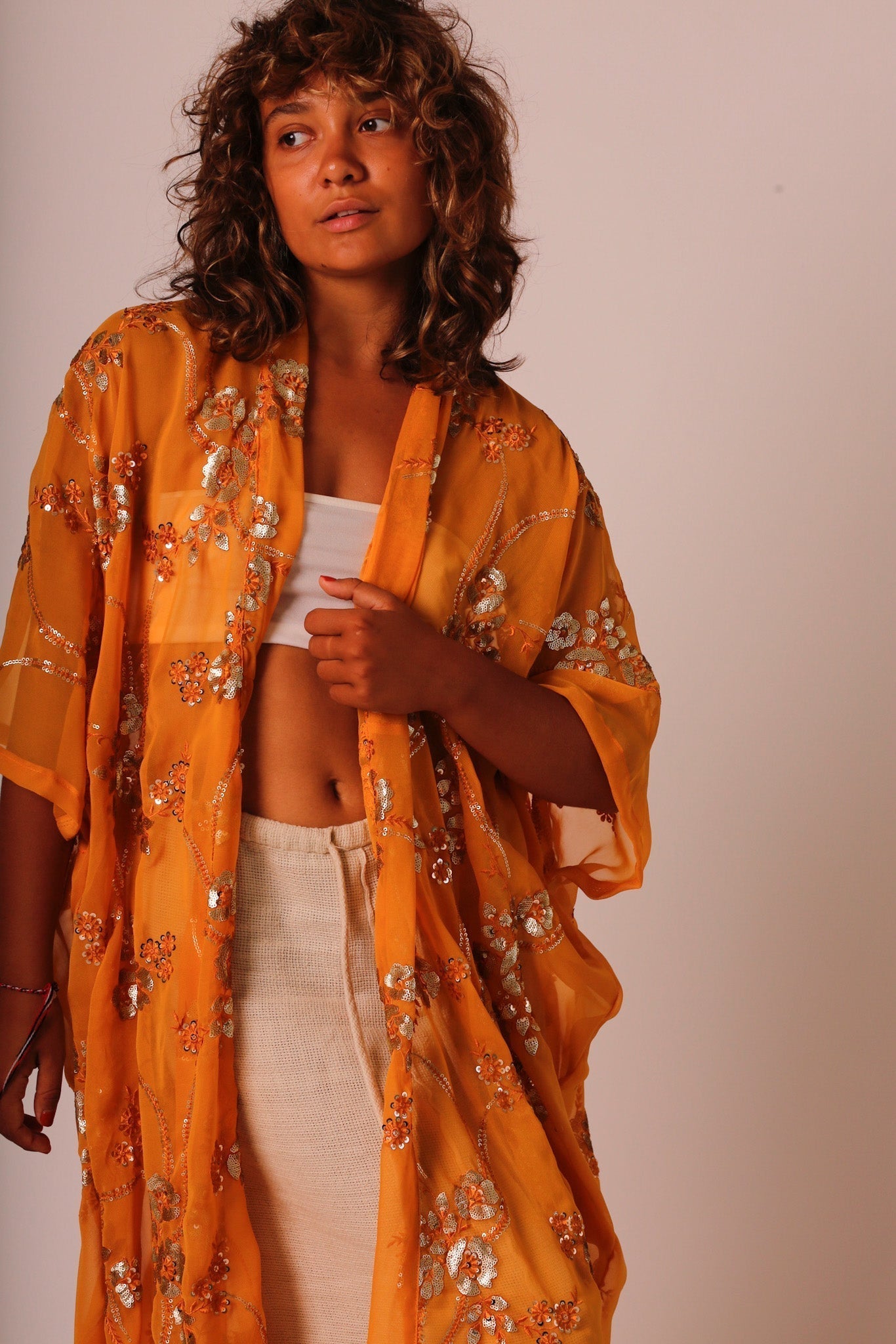 YELLOW ORANGE KIMONO LYSA - MOMO STUDIO BERLIN - Berlin Concept Store - sustainable & ethical fashion