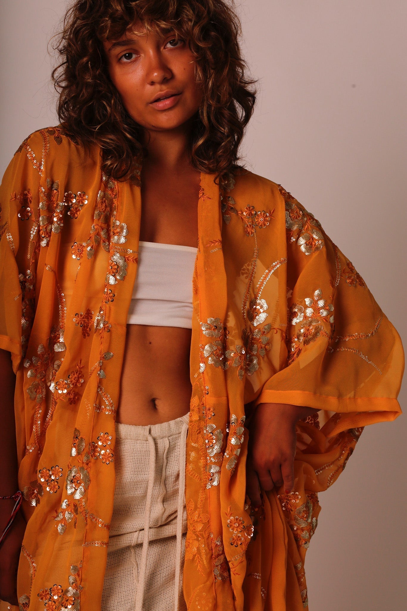 YELLOW ORANGE KIMONO LYSA - MOMO STUDIO BERLIN - Berlin Concept Store - sustainable & ethical fashion