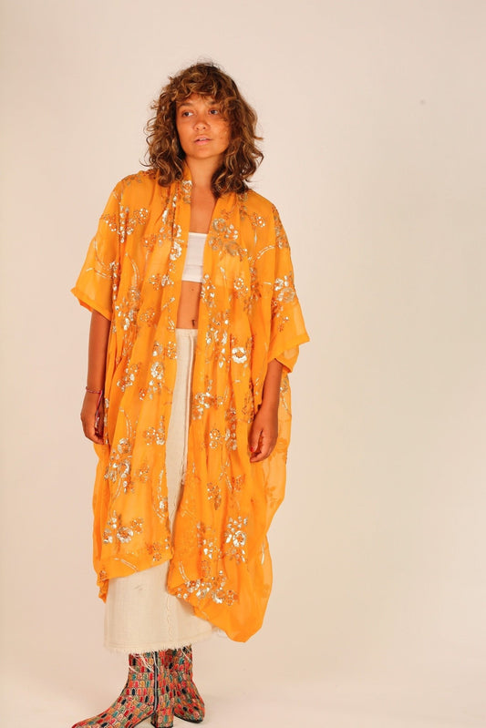 YELLOW ORANGE KIMONO LYSA - MOMO STUDIO BERLIN - Berlin Concept Store - sustainable & ethical fashion