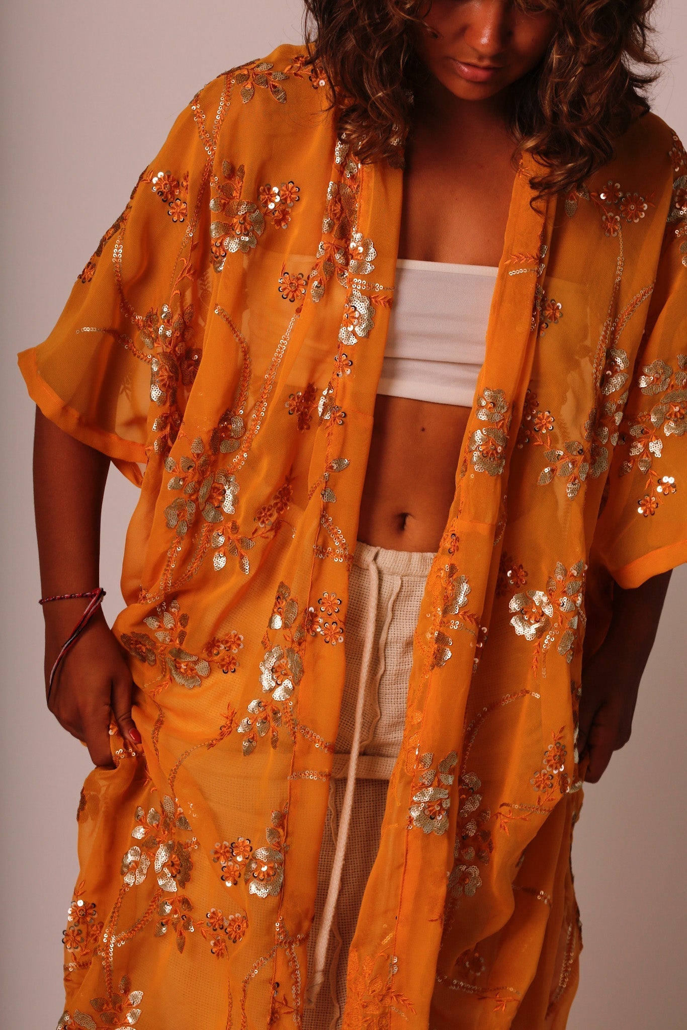 YELLOW ORANGE KIMONO LYSA - MOMO STUDIO BERLIN - Berlin Concept Store - sustainable & ethical fashion