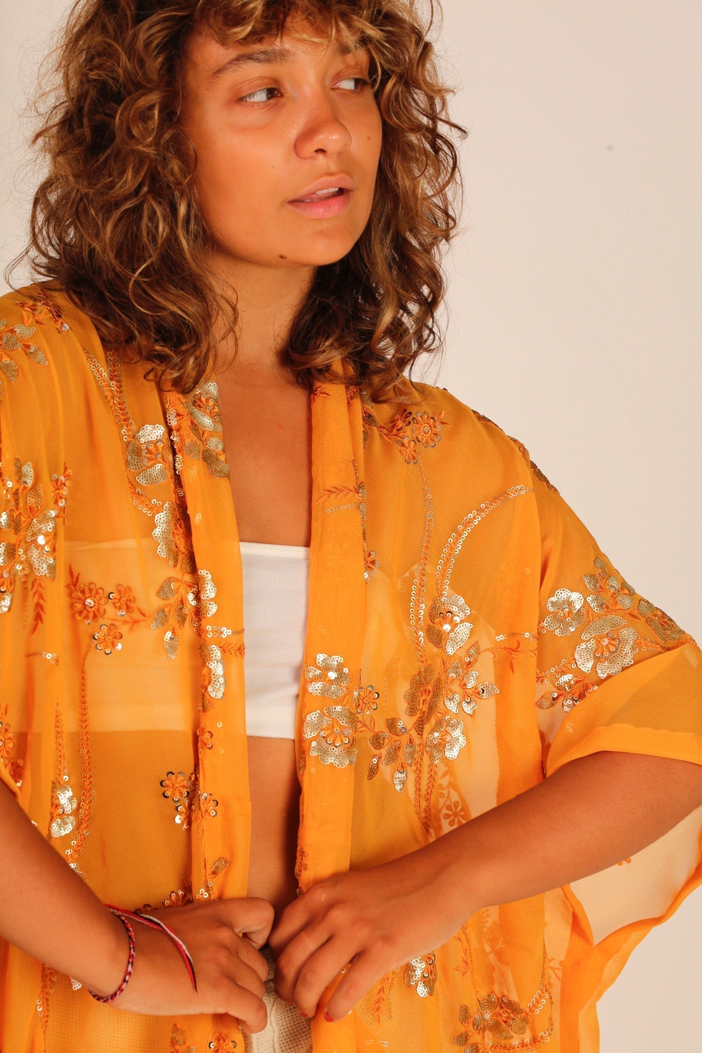 YELLOW ORANGE KIMONO LYSA - MOMO STUDIO BERLIN - Berlin Concept Store - sustainable & ethical fashion