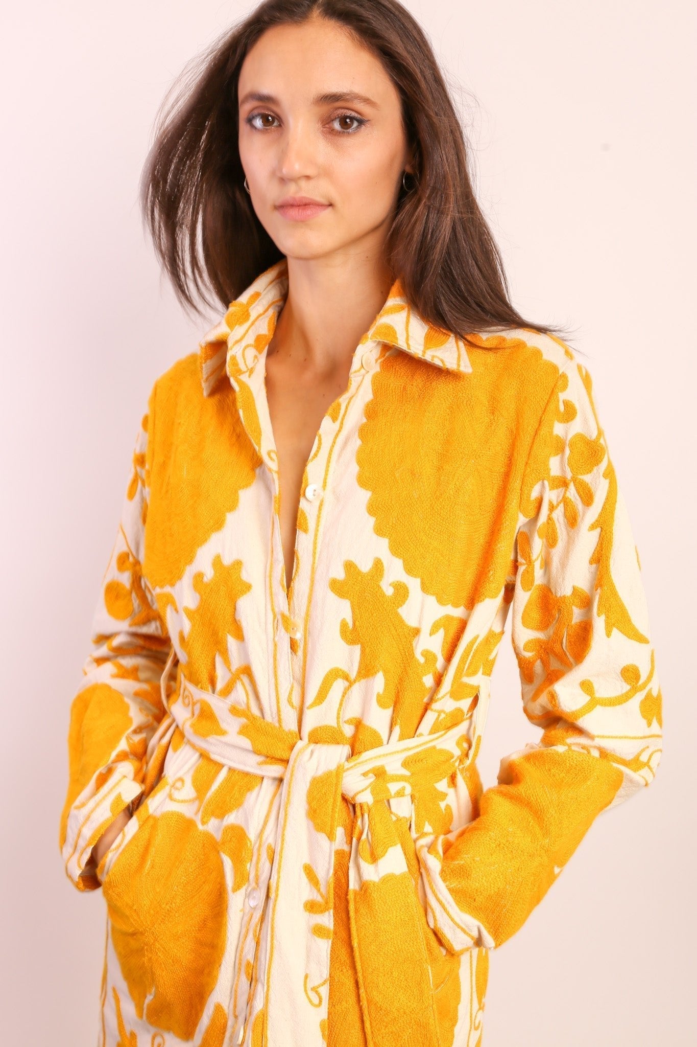 YELLOW SUZANI COAT ANINO - MOMO STUDIO BERLIN - Berlin Concept Store - sustainable & ethical fashion