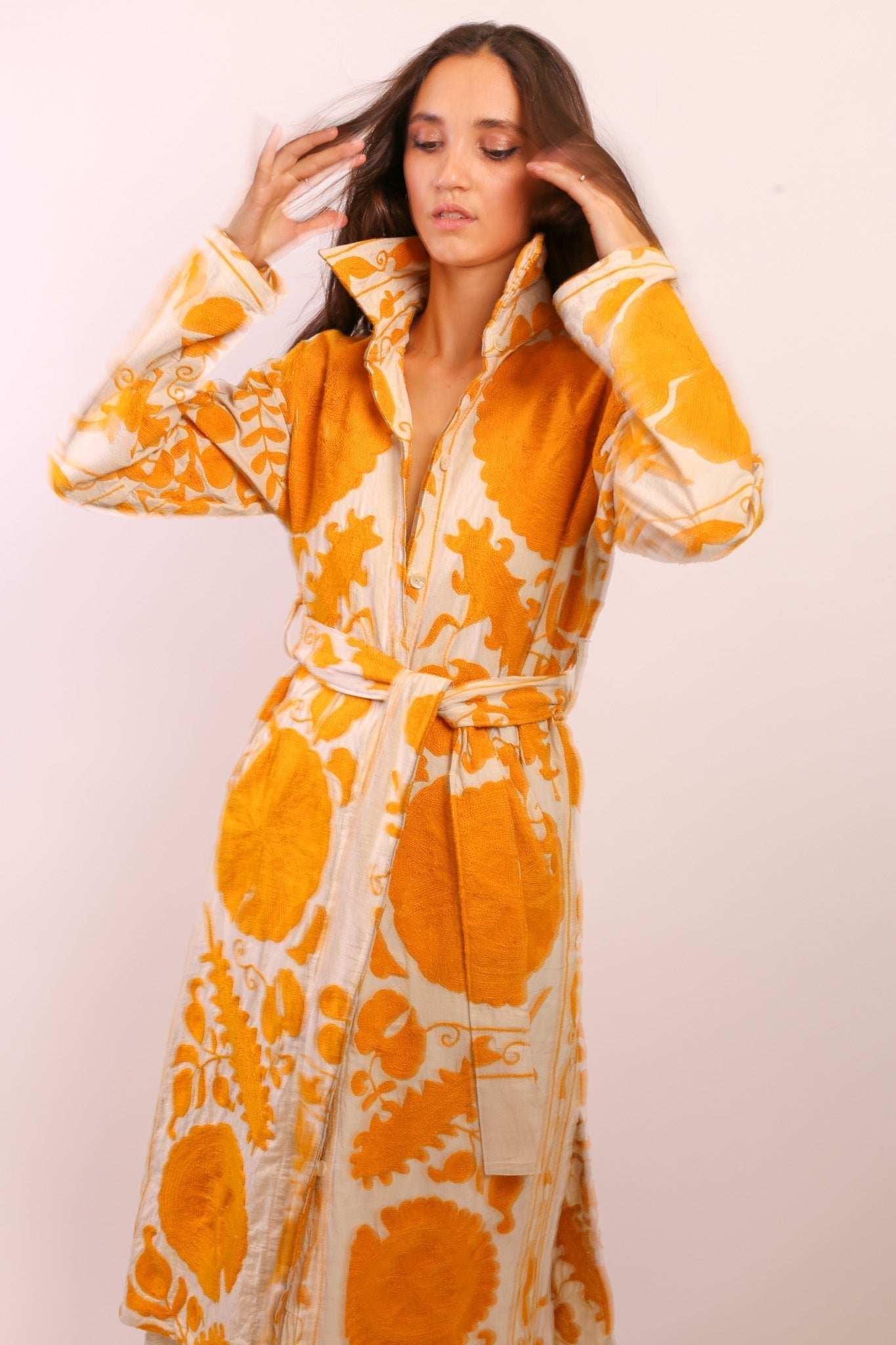 YELLOW SUZANI COAT ANINO - MOMO STUDIO BERLIN - Berlin Concept Store - sustainable & ethical fashion