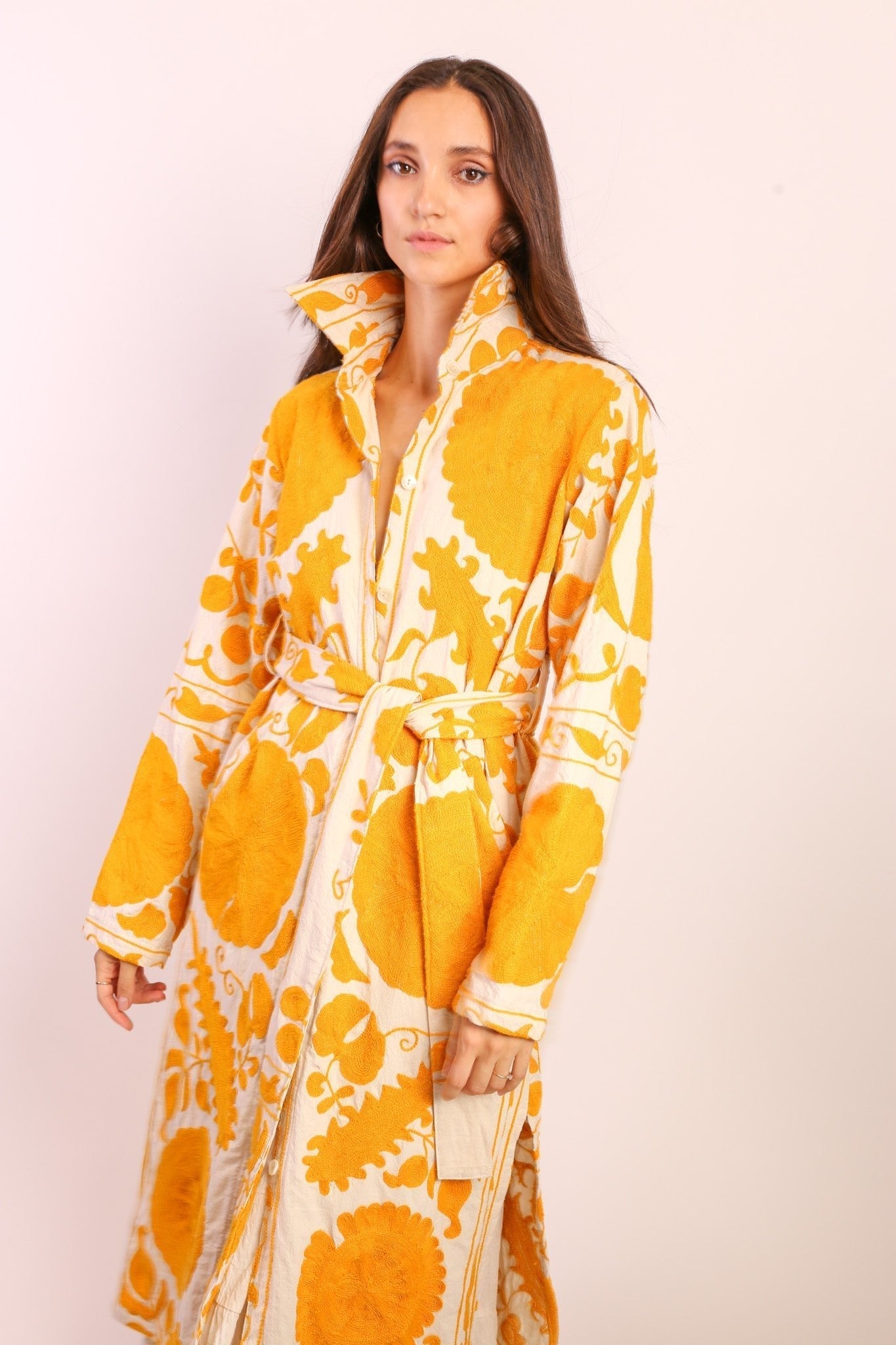 YELLOW SUZANI COAT ANINO - MOMO STUDIO BERLIN - Berlin Concept Store - sustainable & ethical fashion