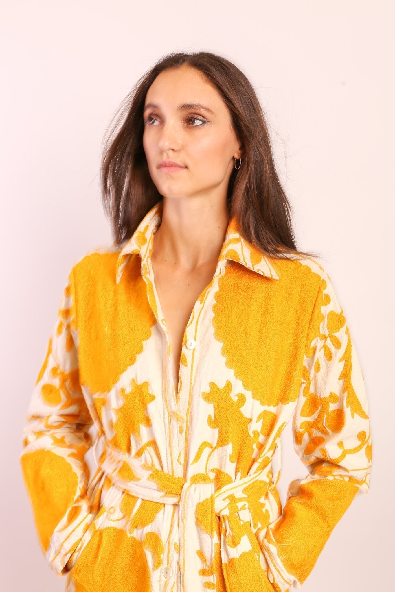 YELLOW SUZANI COAT ANINO - MOMO STUDIO BERLIN - Berlin Concept Store - sustainable & ethical fashion