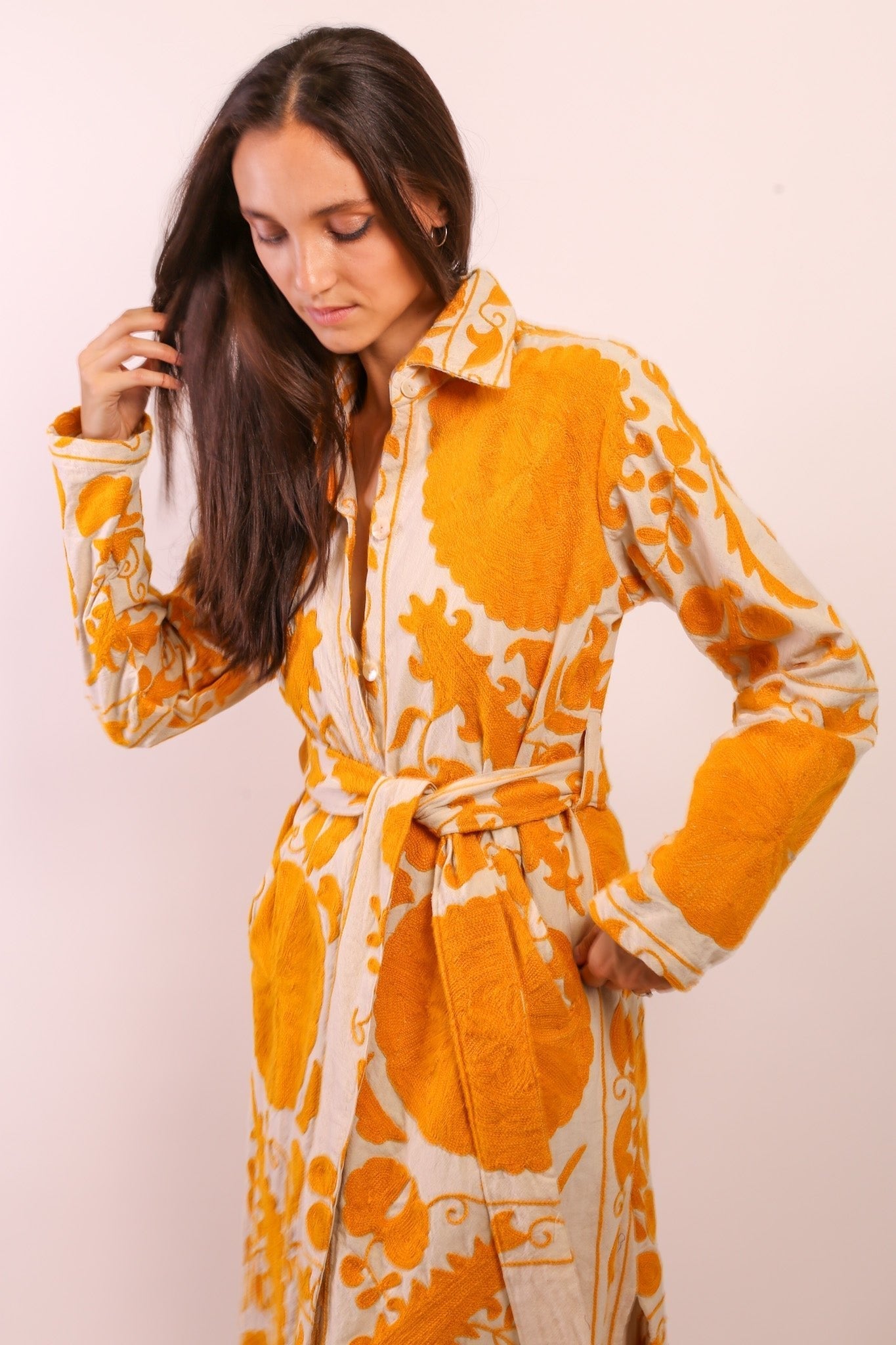 YELLOW SUZANI COAT ANINO - MOMO STUDIO BERLIN - Berlin Concept Store - sustainable & ethical fashion