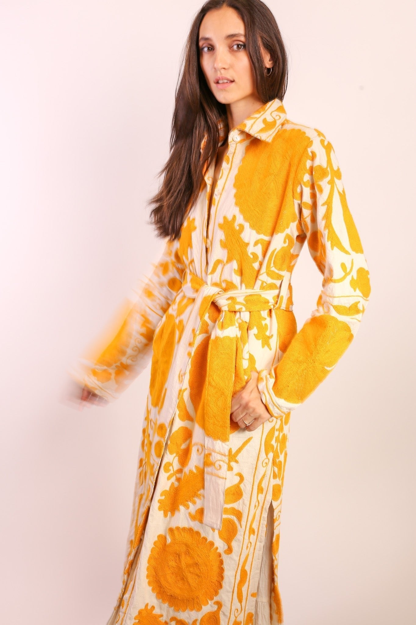 YELLOW SUZANI COAT ANINO - MOMO STUDIO BERLIN - Berlin Concept Store - sustainable & ethical fashion