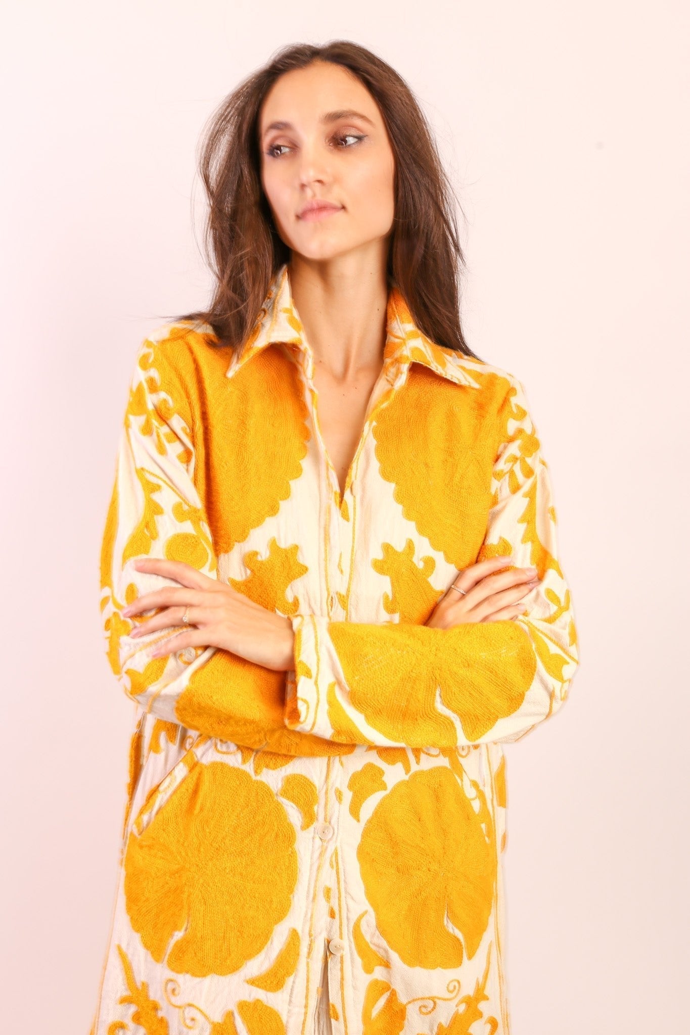 YELLOW SUZANI COAT ANINO - MOMO STUDIO BERLIN - Berlin Concept Store - sustainable & ethical fashion