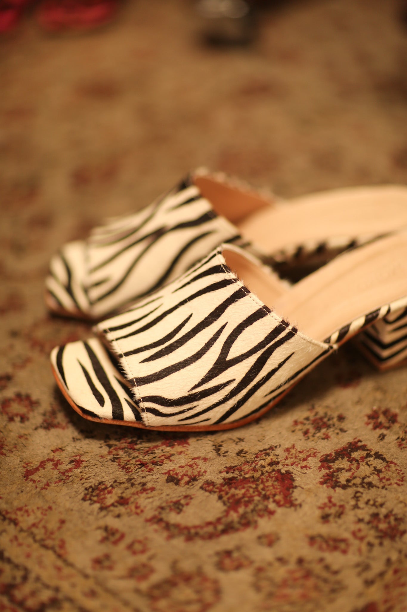 ZEBRA PRINT HEELED MULES - MOMO STUDIO BERLIN - Berlin Concept Store - sustainable & ethical fashion
