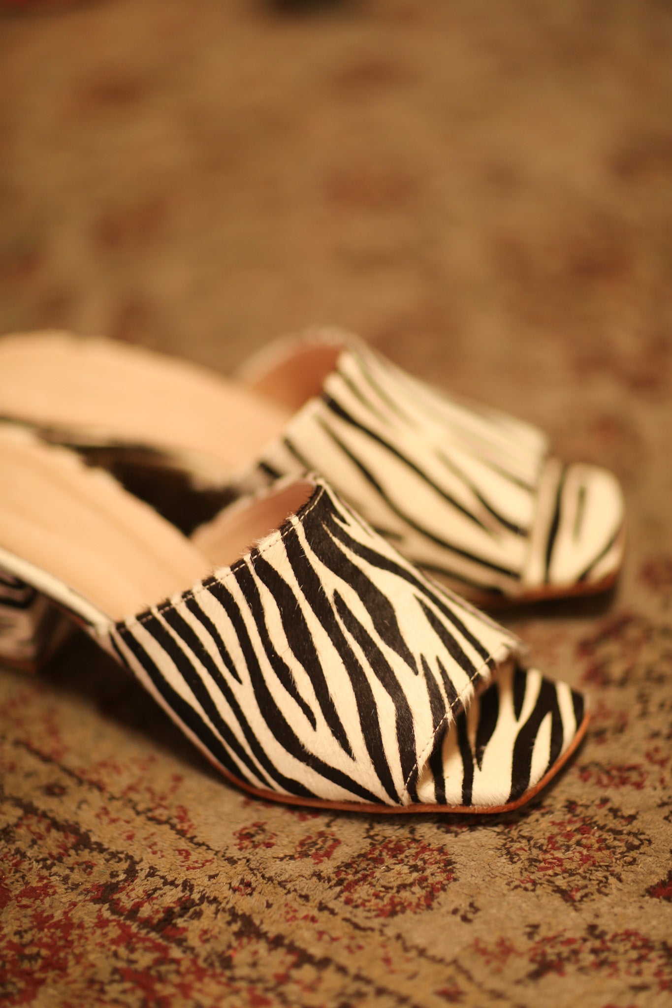 ZEBRA PRINT HEELED MULES - MOMO STUDIO BERLIN - Berlin Concept Store - sustainable & ethical fashion