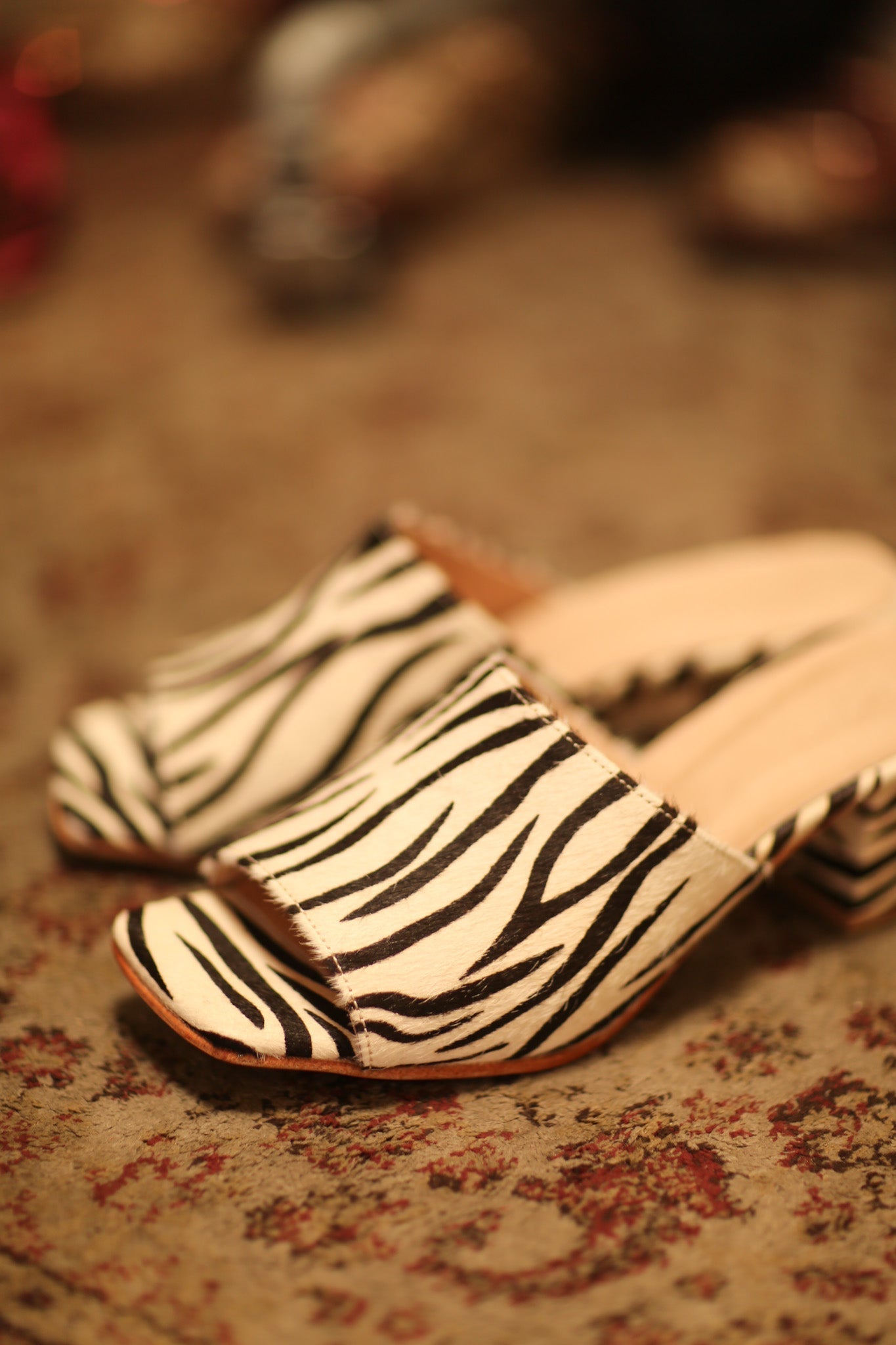 ZEBRA PRINT HEELED MULES - MOMO STUDIO BERLIN - Berlin Concept Store - sustainable & ethical fashion