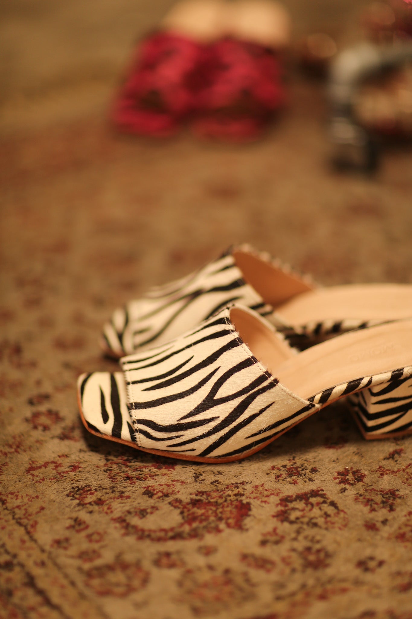 ZEBRA PRINT HEELED MULES - MOMO STUDIO BERLIN - Berlin Concept Store - sustainable & ethical fashion
