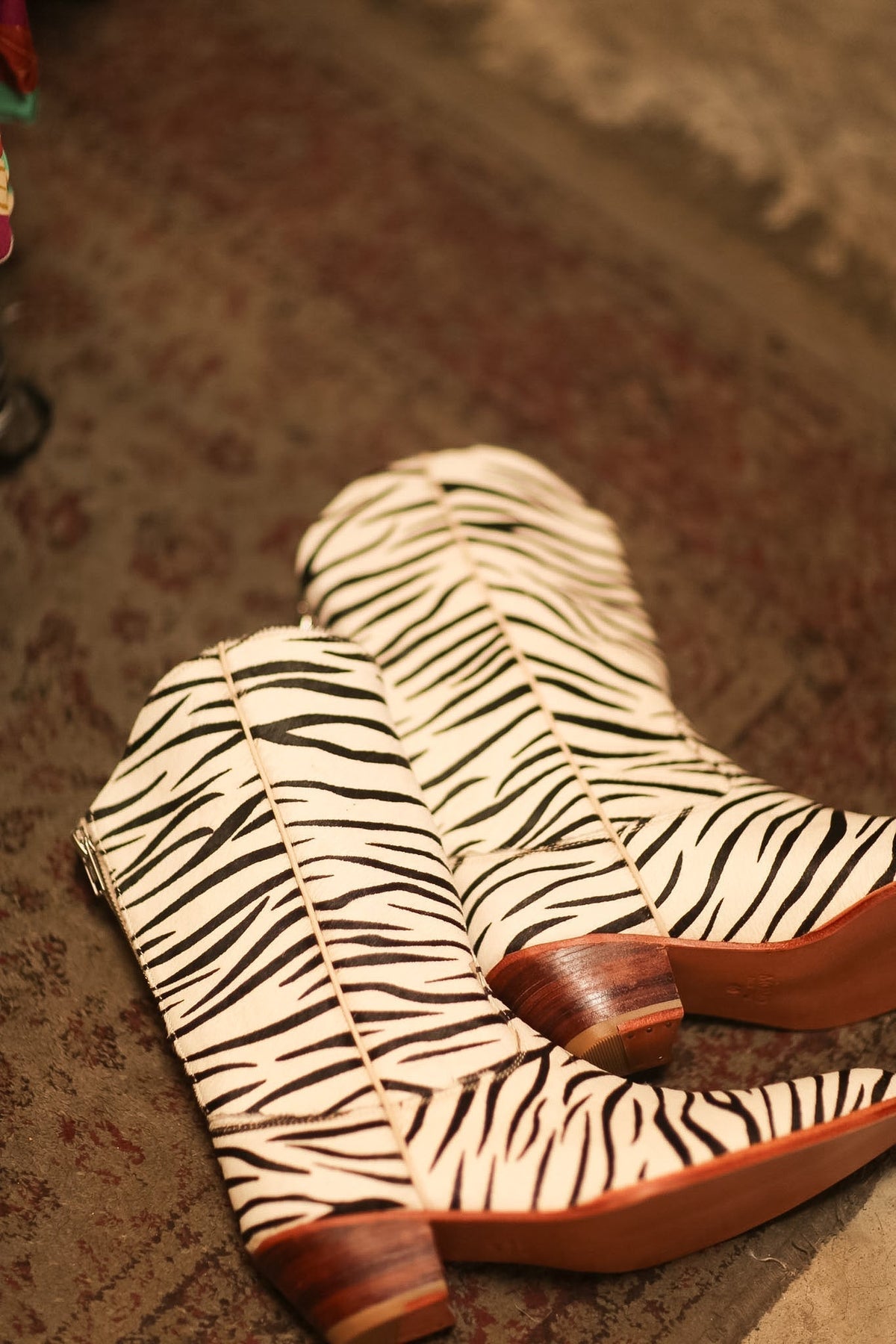 ZEBRA PRINT LEATHER WESTERN BOOTS KIRAN - MOMO STUDIO BERLIN - Berlin Concept Store - sustainable & ethical fashion