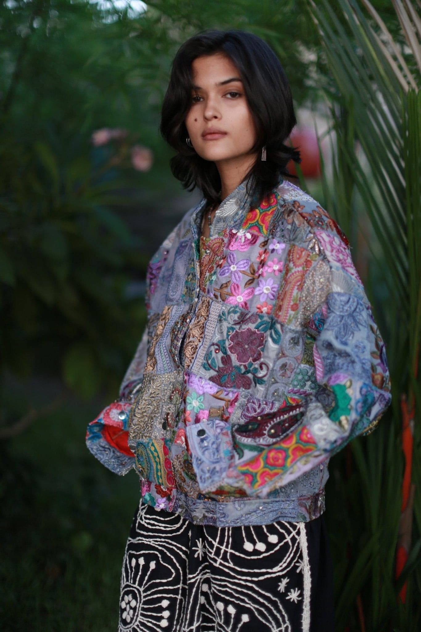 Embroidered Patchwork Bomber Jacket Serena - MOMO STUDIO BERLIN - Berlin Concept Store - sustainable & ethical fashion